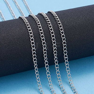 Tarnish Resistant 304 Stainless Steel Curb Chains CHS-F006-04B-P-1