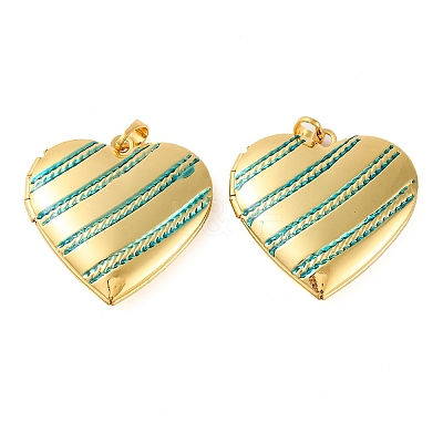 Rack Plating Brass Locket Pendant KK-H486-04G-05-1