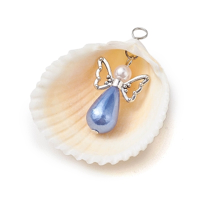 Natural Shell Pendants PALLOY-JF02645-1