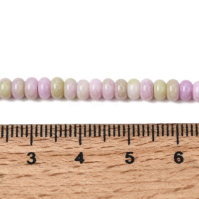 Cracked Opaque Glass Beads Strand GLAA-D306-A04-1