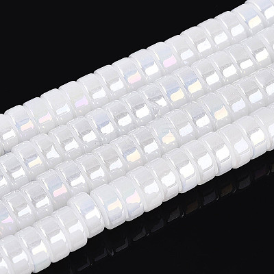 AB Color Plated Imitation Jade Glass Beads Strands GLAA-T026-4x8mm-J01-1