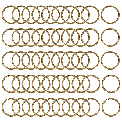 5 Bags Tibetan Style Iron Split Key Rings IFIN-WR0001-09-1