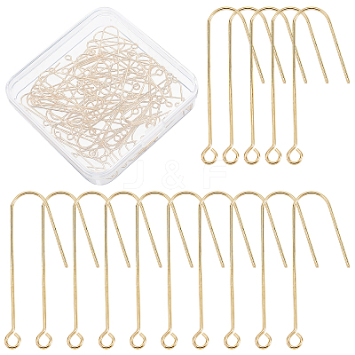 70Pcs Brass Earring Hooks KK-DC0001-14-1
