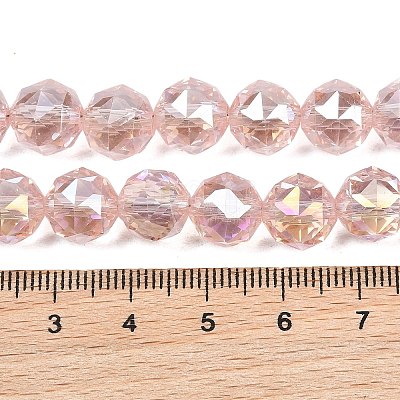 Transparent Electroplate Glass Beads Strands EGLA-N002-34C-B06-1