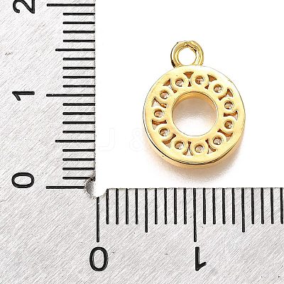 Brass Micro Pave Cubic Zirconia Pendants LS-KK-D385-02G-02-1