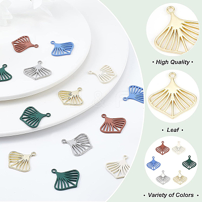 24Pcs 6 Colors Alloy Pendants FIND-BC0003-28-1