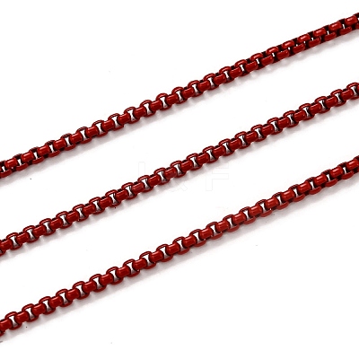 Spray Painted Stainless Steel Box Chains CHS-L027-03-1