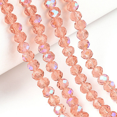 Electroplate Glass Beads Strands LS-EGLA-A034-T8mm-L24-1