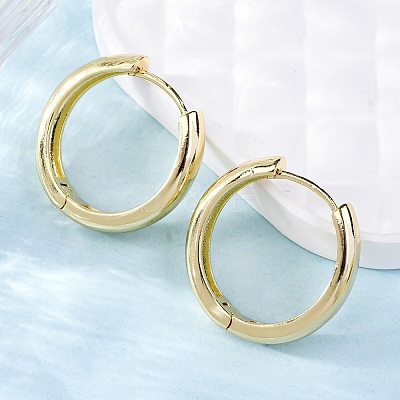 Brass Huggie Hoop Earrings EJEW-F260-01B-G-1
