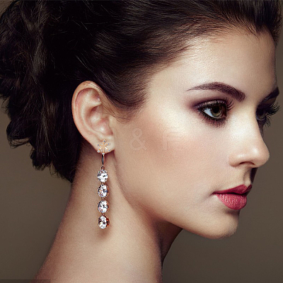 10Pcs Brass Flower Stud Earring Findings KK-FH0006-77-1