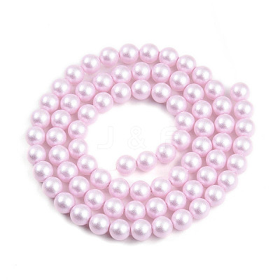 Baking Paint Pearlized Glass Pearl Bead Strands HY-N002-5mm-C03-1