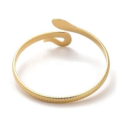 Golden 304 Stainless Steel Cuff Bangle for Women BJEW-C050-02B-G-1