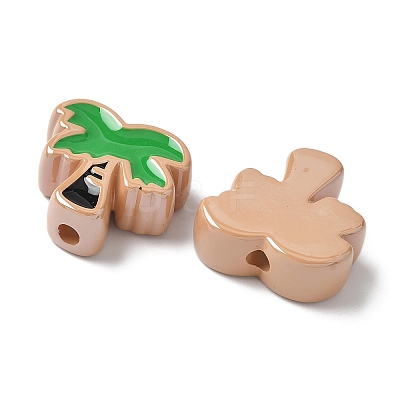 10Pcs Acrylic Enamel Beads OACR-H048-01A-02-1