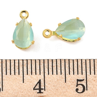 Brass Micro Pave Cubic Zirconia Charms KK-S336-02G-B-1