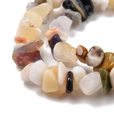 Natural & Synthetic Gemstone Chips Beads Strands G-L154-21-1