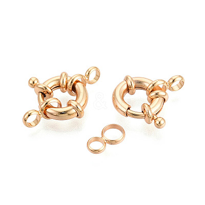 Brass Spring Ring Clasps LS-KK-G528-03G-1