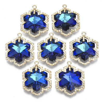 Glass Rhinestone Pendants GLAA-N038-14A-B01-1