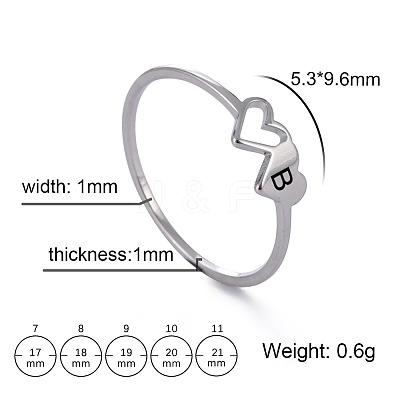 304 Stainless Steel Finger Rings for Women Men FS-WGB974C-06-1