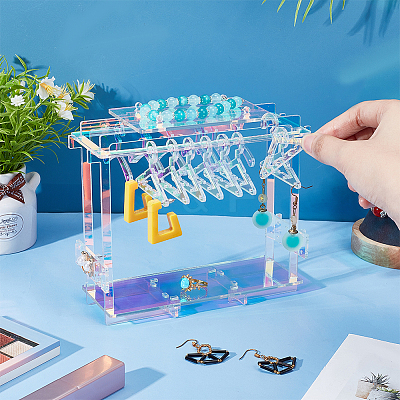 Opaque Acrylic Earring Display Stands EDIS-WH0035-19C-1