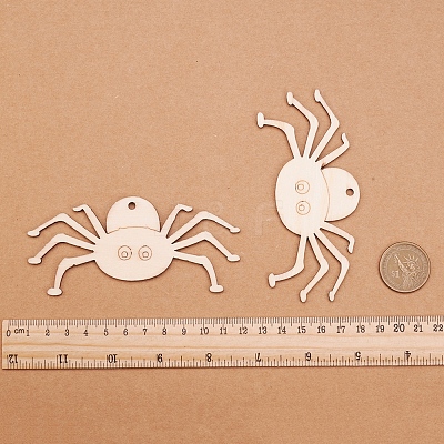 Spider Shape Halloween Blank Wooden Cutouts Ornaments WOOD-L010-02-1