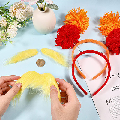 2Pcs 2 Colors Polyester Hair Bands AJEW-CA0004-94-1