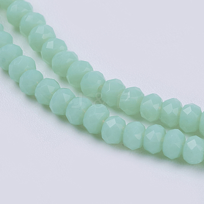 Opaque Solid Color Glass Bead Strands GLAA-F076-A09-1