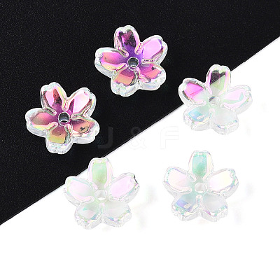 Transparent Electroplate Glass Bead Caps LS-EGLA-N015-01A-1