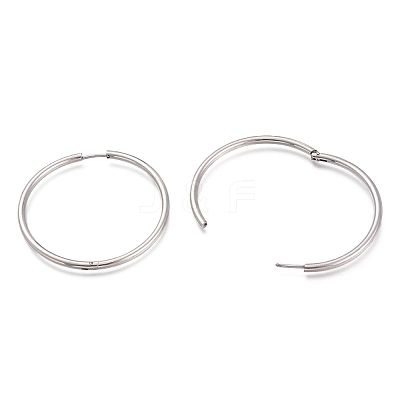 Tarnish Resistant 201 Stainless Steel Huggie Hoop Earrings EJEW-O095-02F-1