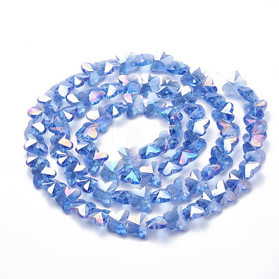 Electroplate Glass Beads EGLA-Q091-14mm-B10-1