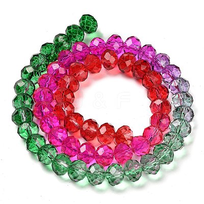 Transparent Painted Glass Beads Strands DGLA-A034-T8mm-A24-1