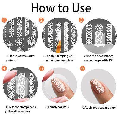 Stainless Steel DIY Nail Art Templates MRMJ-WH0098-062-1