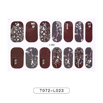 Glitter Full Cover Imitation Diamond Glass Diamond Nail Stickers MRMJ-T072-L023-1