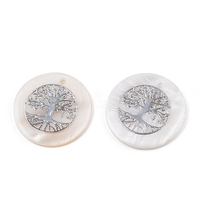 Freshwater Shell Pendants SHEL-Q016-017P-1