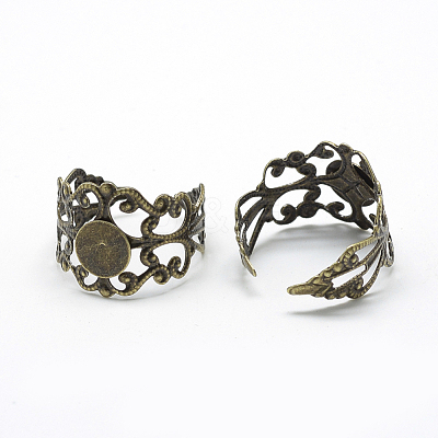 Iron Filigree Cuff Rings MAK-Q011-38AB-1
