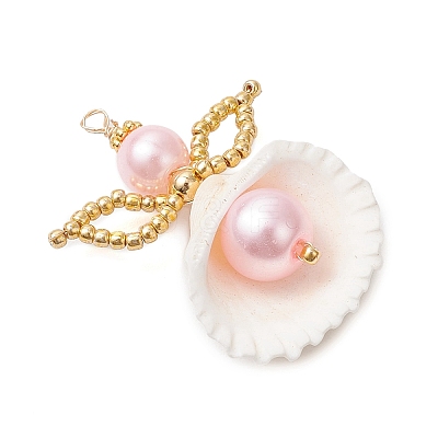 Clam Shell Pendants PALLOY-MZ00717-02-1