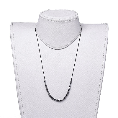 Adjustable Non-magnetic Synthetic Hematite Necklaces NJEW-JN02704-03-1
