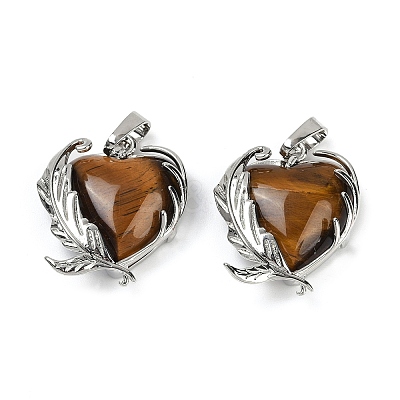 Natural Tiger Eye Pendants G-Q025-01P-08-1