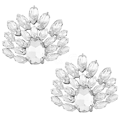 1 Pair Detachable Flower Shoe Decoration AJEW-HY0001-13-1