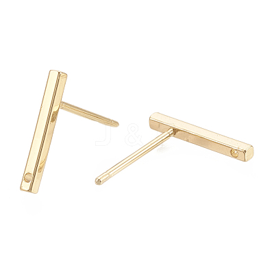 Brass Stud Earring Findings KK-S345-252G-1