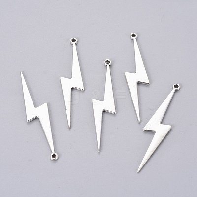 Tibetan Style Alloy Lightning Bolt Big Pendants X-PALLOY-AD92395-AS-LF-1