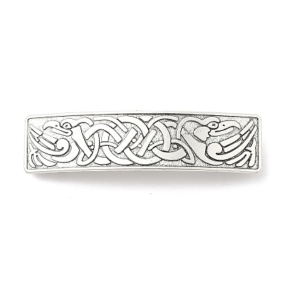 Viking Knot Alloy Retro Hair Barrettes AJEW-K048-03AS-1