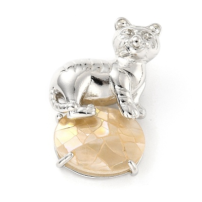 Shell Pendants KK-C232-01D-P-RS-1