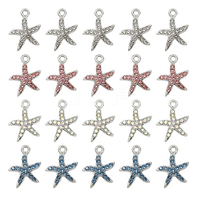20Pcs 4 Colors Alloy Pendants FIND-YW0012-38-1