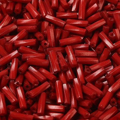 Baking Paint Glass Twist Bugle Beads SEED-C004-02J-1