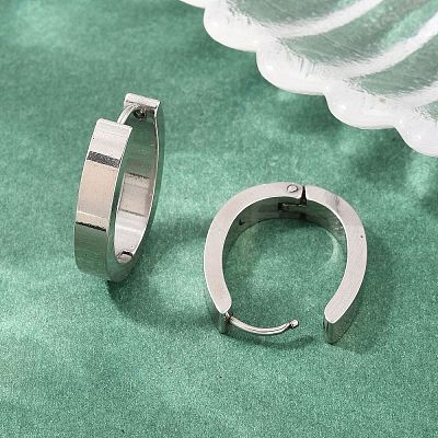 201 Stainless Steel Hoop Earrings EJEW-T056-03P-03-1