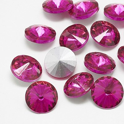 Pointed Back Glass Rhinestone Cabochons RGLA-T086-6mm-09-1