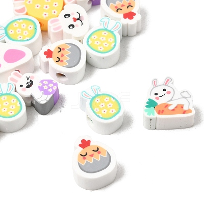 Easter Handmade Polymer Clay Beads CLAY-A006-01-1