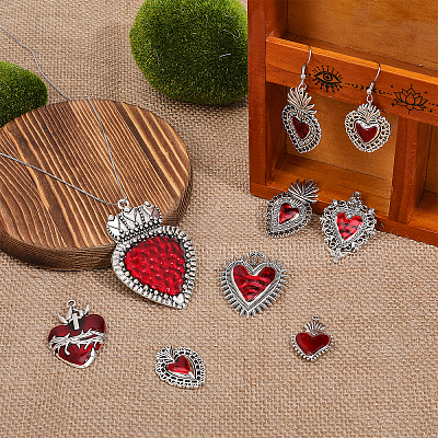 14Pcs 7 Style Alloy Enamel Pendants FIND-CA0008-22-1