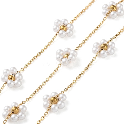 Flower Ion Plating(IP) 304 Stainless Steel Link Chains CHS-Q007-01G-1