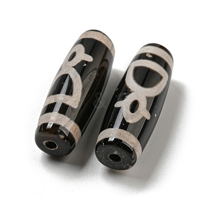 Tibetan Style dZi Beads Strands G-P526-B15-1